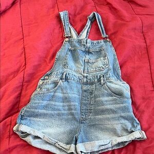 Free People Denim Overalls